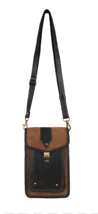 Vaan & Co Small Crossbody Expandable Brown