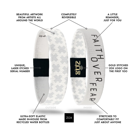 Faith Over Fear Bible Verse Bracelet