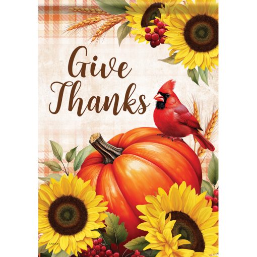 Give Thanks Pumpkin Flag
