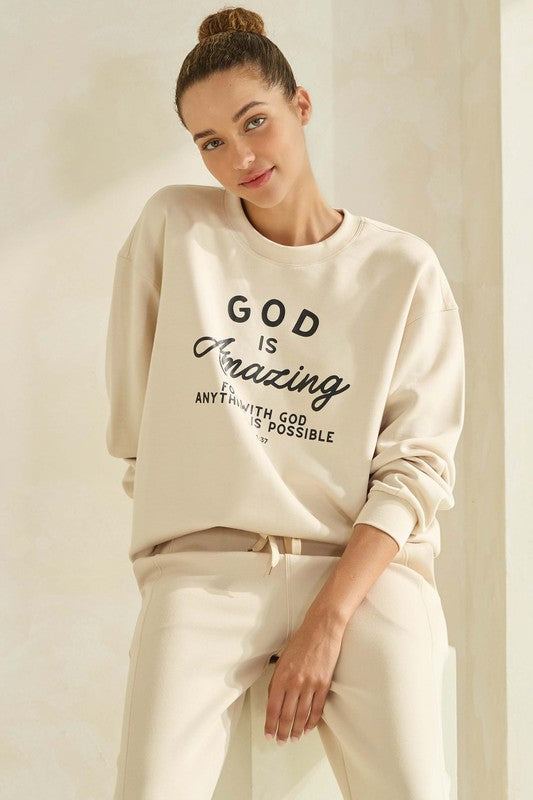 God Is Amazing Ultra Comfy Scuba Sweatshirt