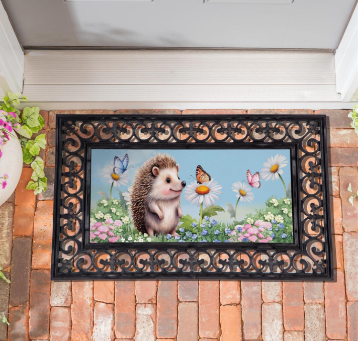 Hedgehog & Daisies Sassafras Switch Mat