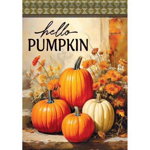 Hello Pumpkin Steps Flag