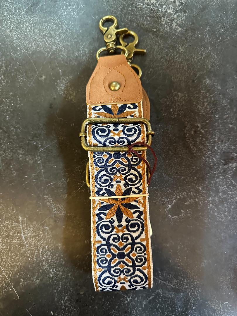 Purse Accent Strap Navy Khaki Star