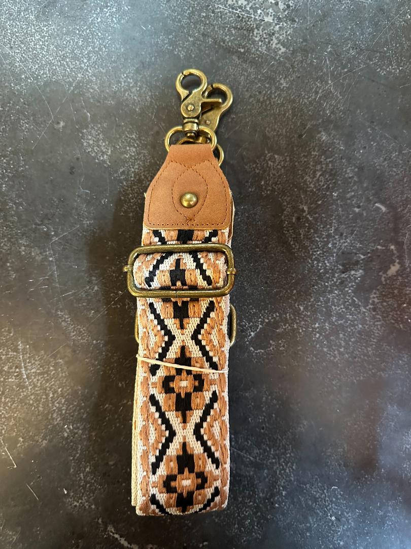 Purse Accent Strap Navy Khaki Diamond
