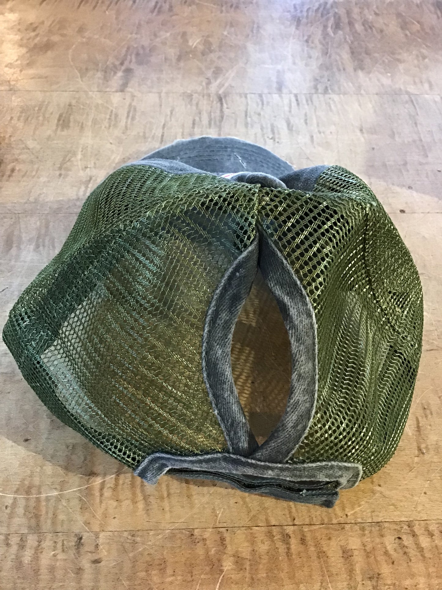 Baseball Hat with Ponytail Hole Baseball Mom Green