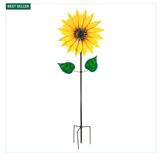 75" Sunflower Wind Spinner Kinetic