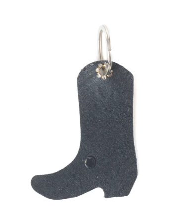 Lil’ Wrangler Leather Key Fob in Cocoa Flame