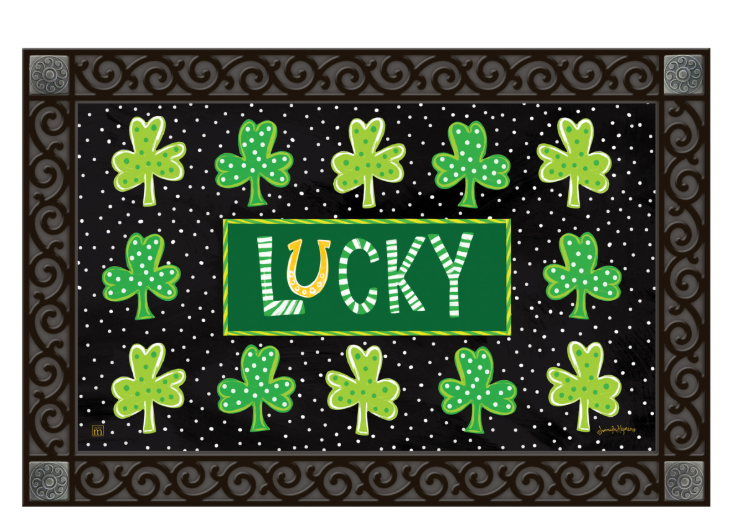 Lucky Horse Shoe & Shamrocks MatMate