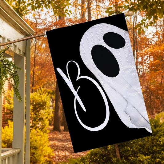 Boo Ghost Moire Flag, House