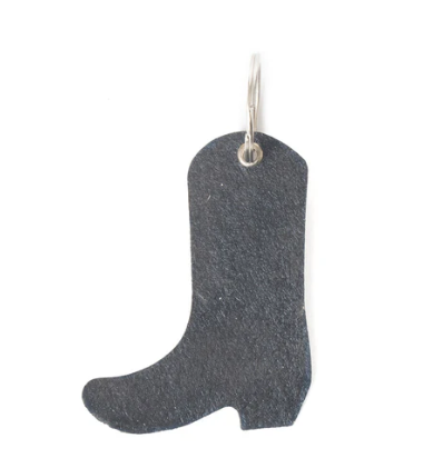 Moss & Mesa Leather Key Fob in Saddle Green