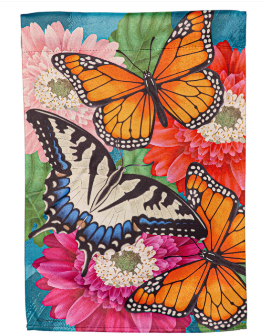 Mother Monarch Suede Garden Flag
