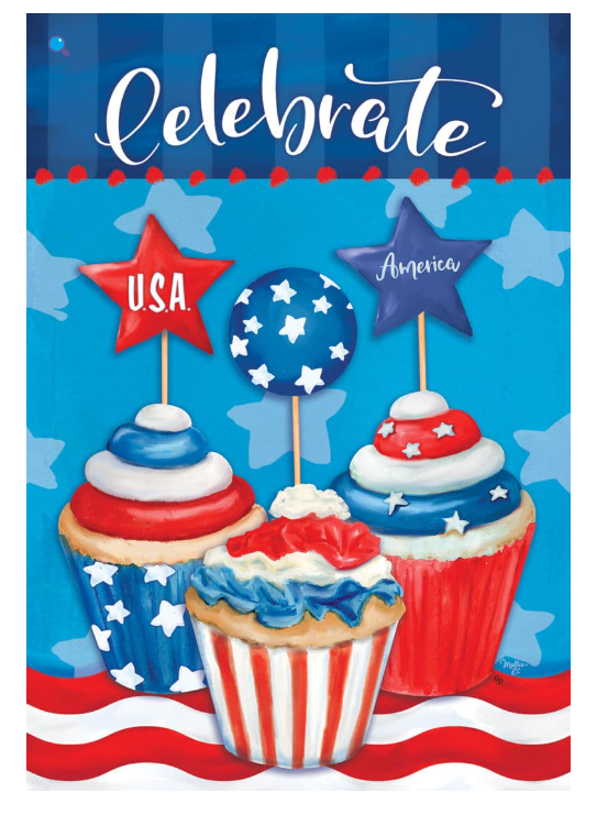 Patriotic Cupcakes-Flag by Mollie B