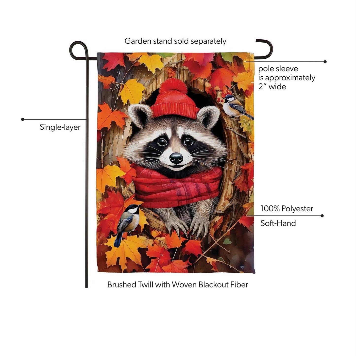Cozy Racoon Suede Flag