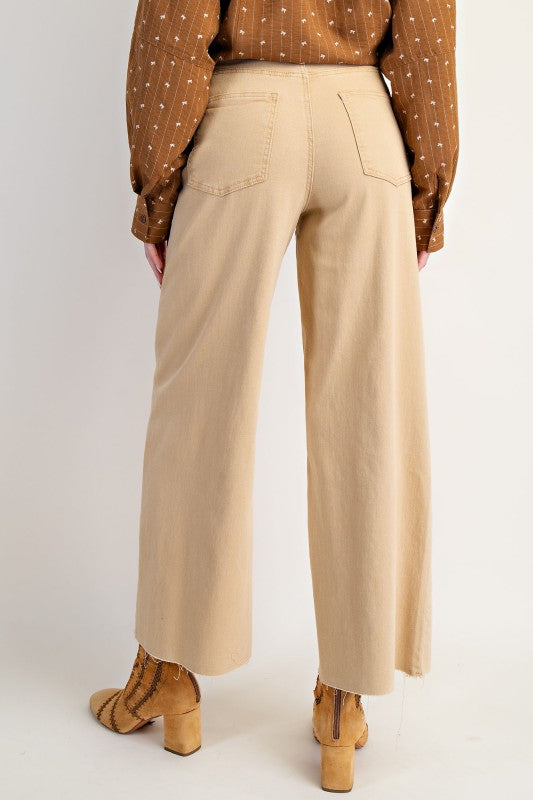 Soft Stretch High Waisted Twill Pants