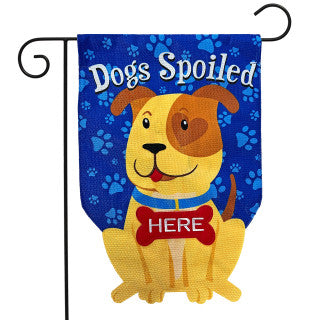 Spoiled Pup Burlap Flag