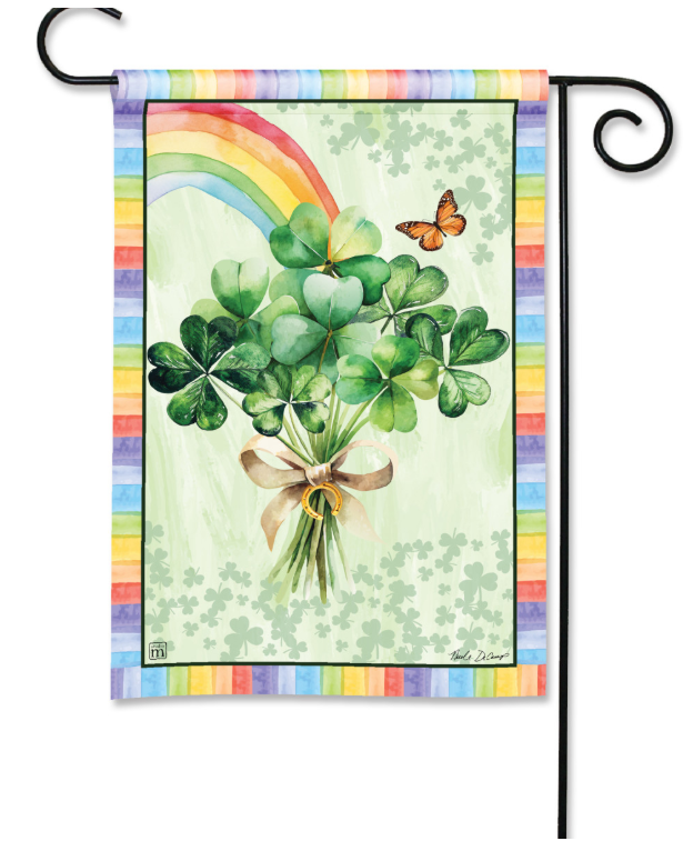 St. Patty's Rainbow Garden Flag