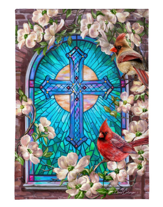 Sunday Morning Burlap Flag