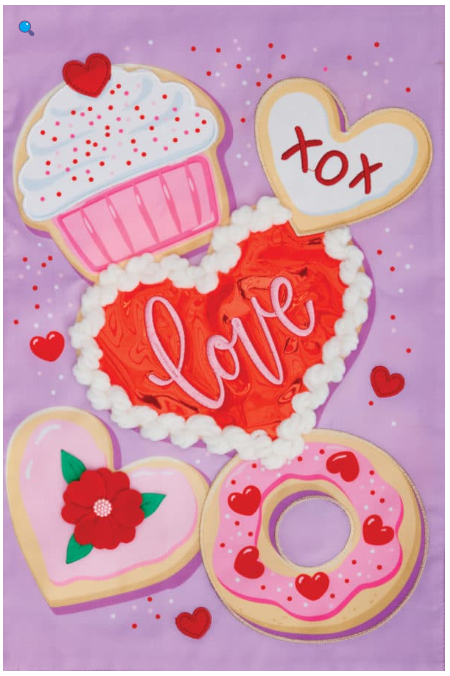 Sweet Love Applique Flag