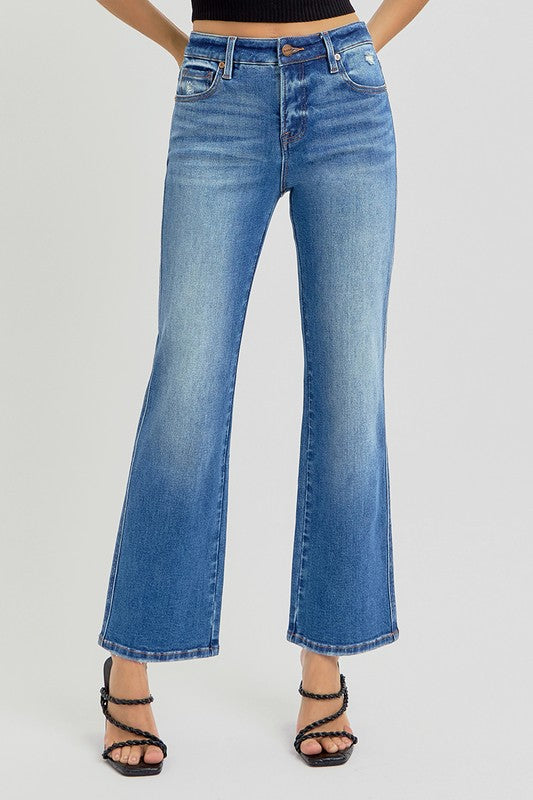 TUMMY CONTROL HIGH RISE ANKLE STRAIGHT JEANS