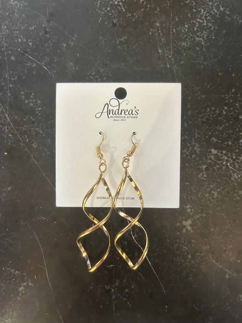 Wavy Gold Earrings