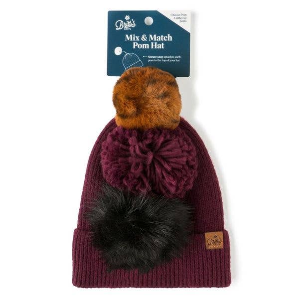 DM Merchandising - Britt's Knits Snap To It Mix & Match Pom Hat Assortment