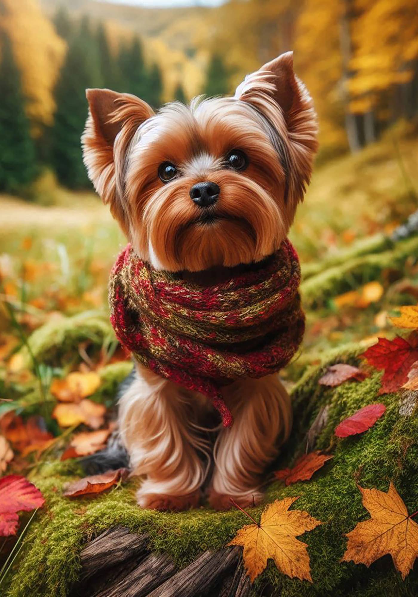 Best of Breed Products - Yorkie - Falling Leaves Garden Flag