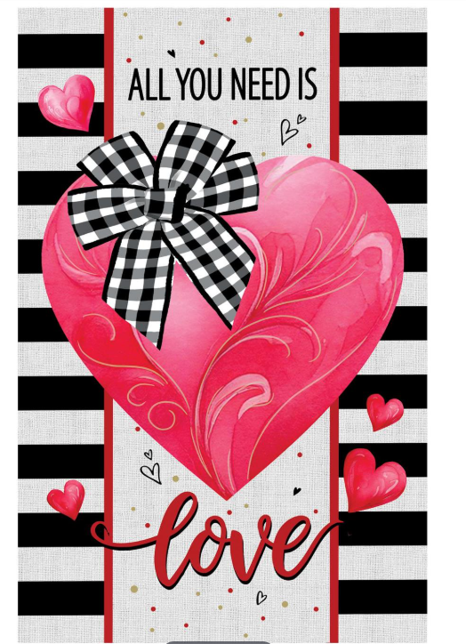 All You Need Is Love Applique Flag