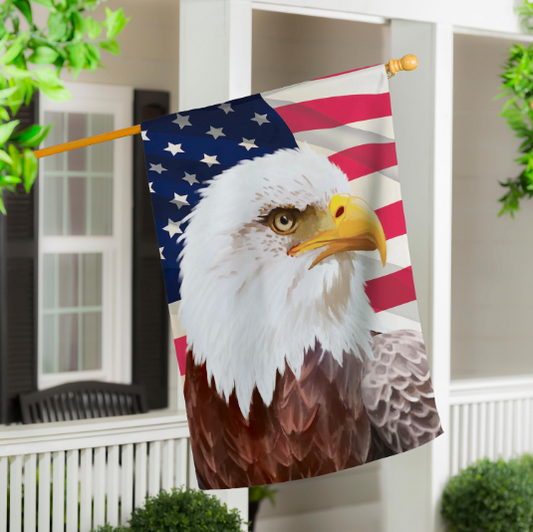 American Eagle Suede Garden Flag