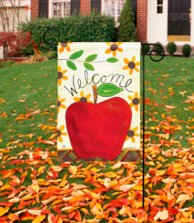 Apples and Sunflowers Garden Flag