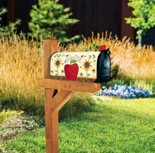 Apples and Sunflowers Mailbox Cover