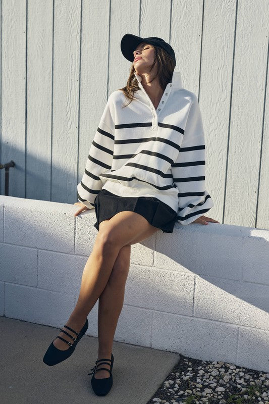 Addison Stripe Pullover