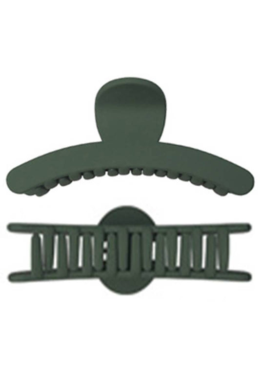 Wide Curve Earth Tone Matte Fashion Hair Claw