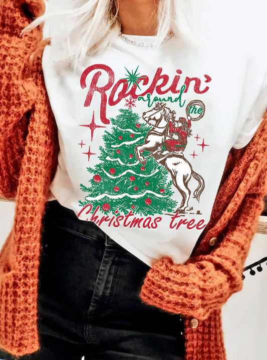 ROCKIN' AROUND THE CHRISTMAS TREE GRAPHIC TSHIRTS