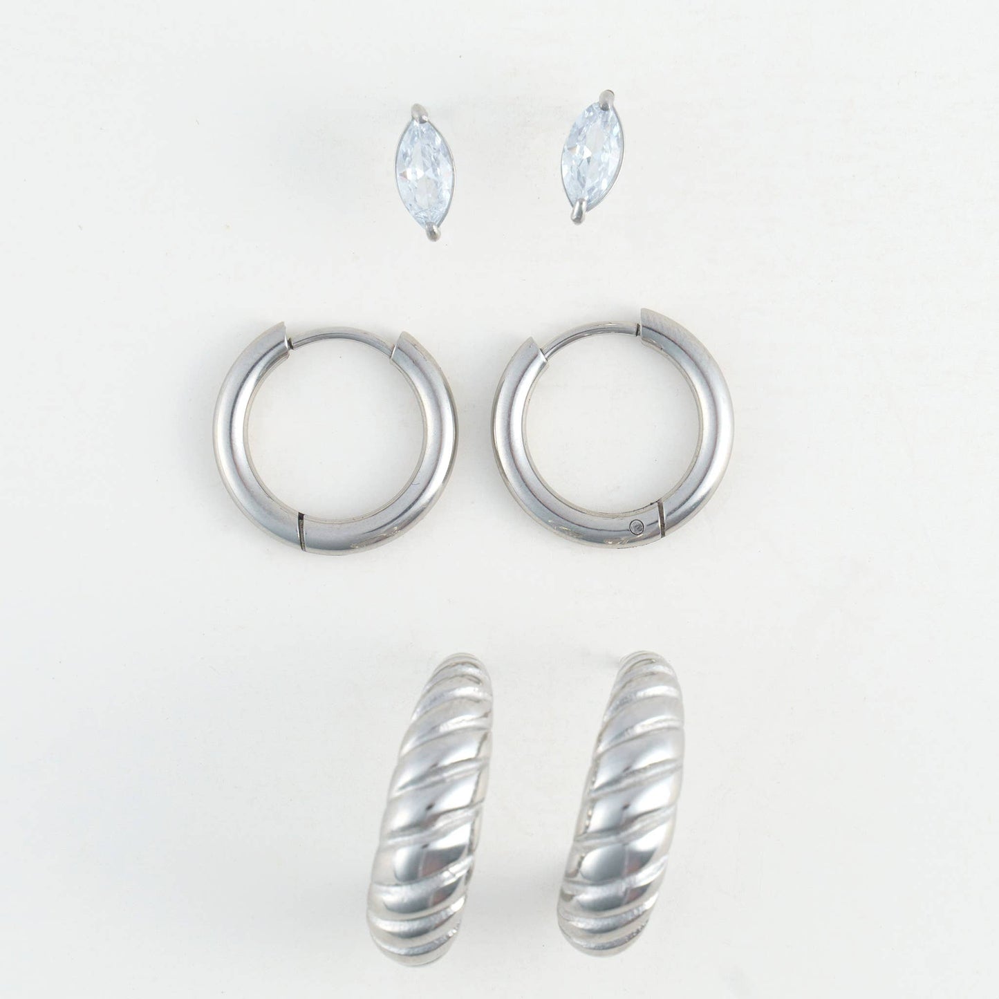 Howard's - Narelle Waterproof Half Moon Hoop Earring Trio