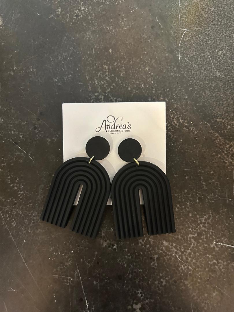 Rainbow Earrings Black