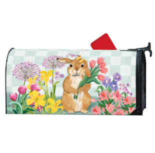 Bunny Bouquet Mailbox Cover