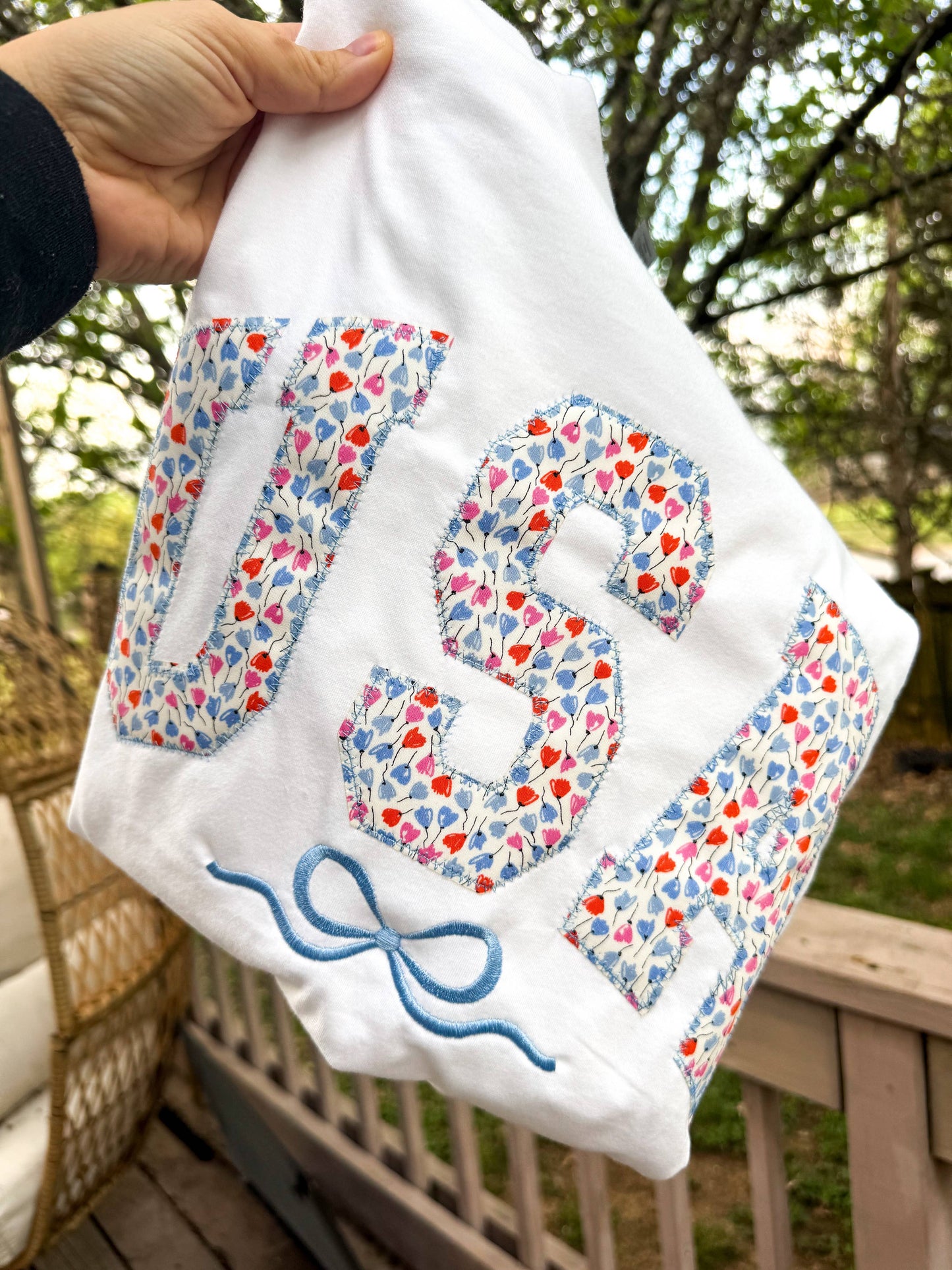 Shop Southern Belle - Floral USA Patriotic 4th of July Short Sleeve