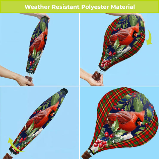 Briarwood Lane - Cardinal and Holly Hot Air Balloon Spinner