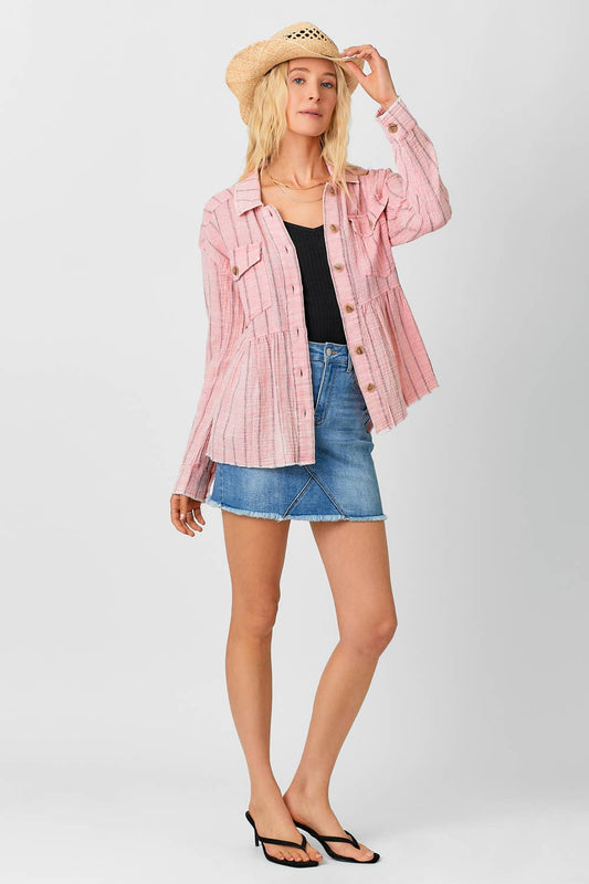 April Washed Peplum Jacket