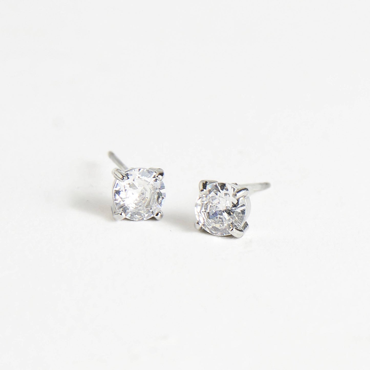 Howard's - Waterproof Earrings 5mm Round Cubic Zirconia Stud Narelle