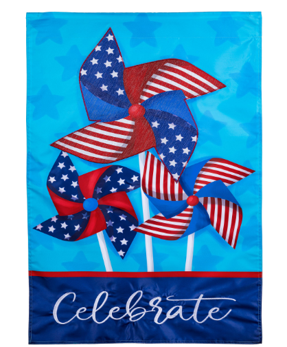 Celebrate Pinwheel Applique Flag