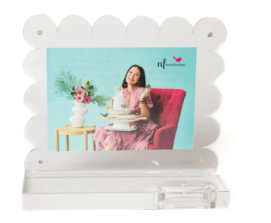 clearly a-nora-ble scalloped acrylic frame