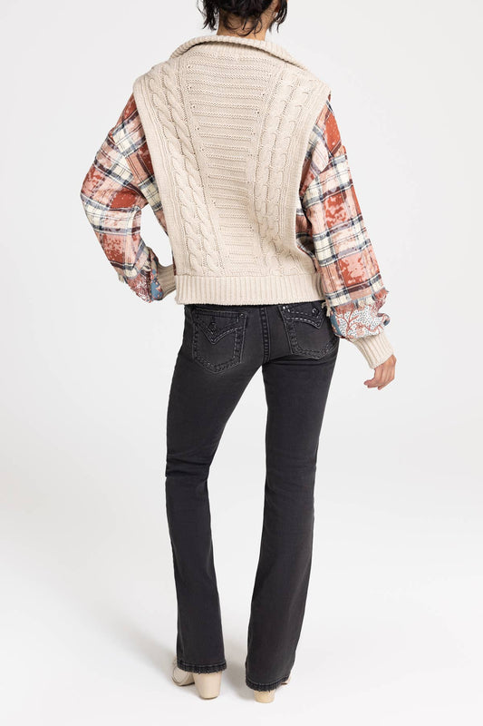 Miss Me- MIX MEDIA SWEATER