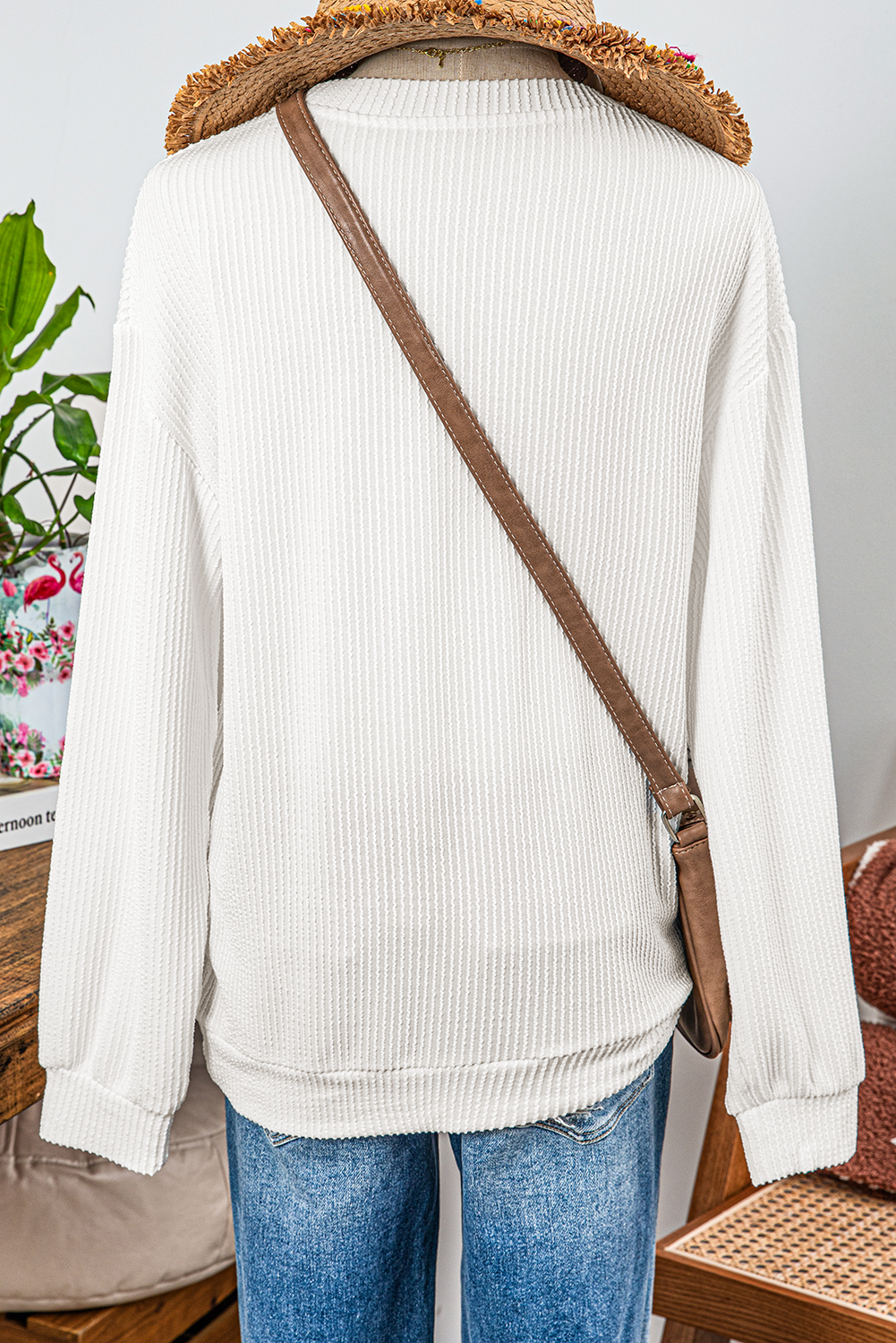 USA Flag Corded Graphic Sweatshirt