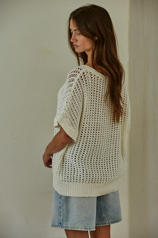 DONI OPEN KNIT SWEATER By Together