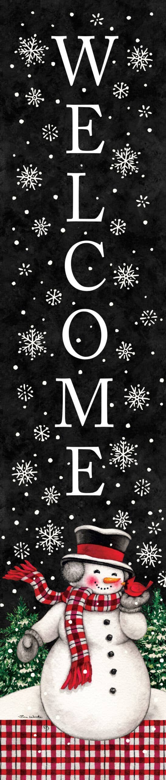 Yard Expression-Snowman and Cardinal