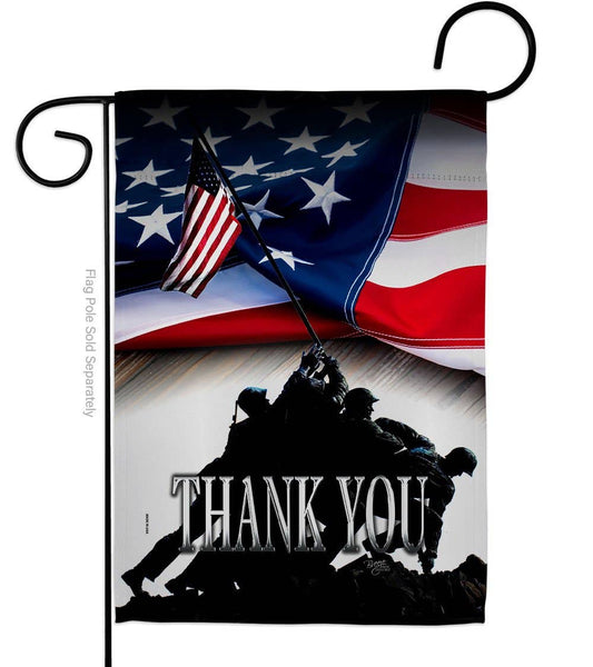 Two Group Flag Co - Thank You Armed Forces Military Marine Corps Decor Flag