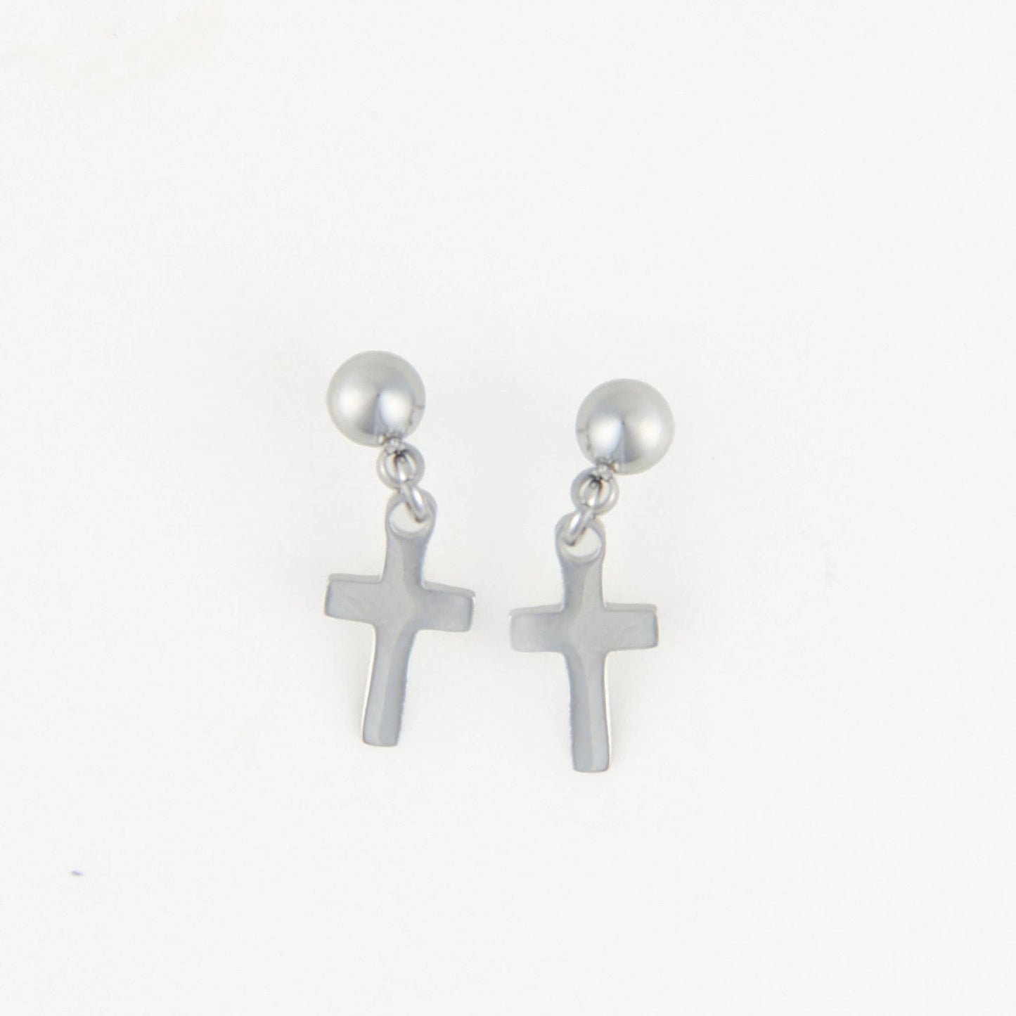 Howard's - Waterproof Earrings Dangle Cross in Gold & Stainless Steel
