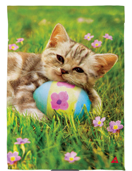 Easter Kitten Suede Flag