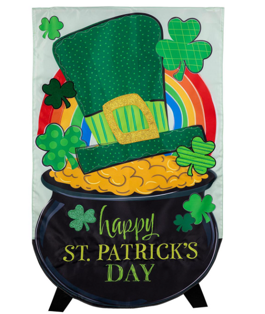 End of the Rainbow Applique Flag